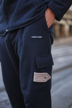 Nextage Contrast Cargo Polar Fleece Tracksuit
