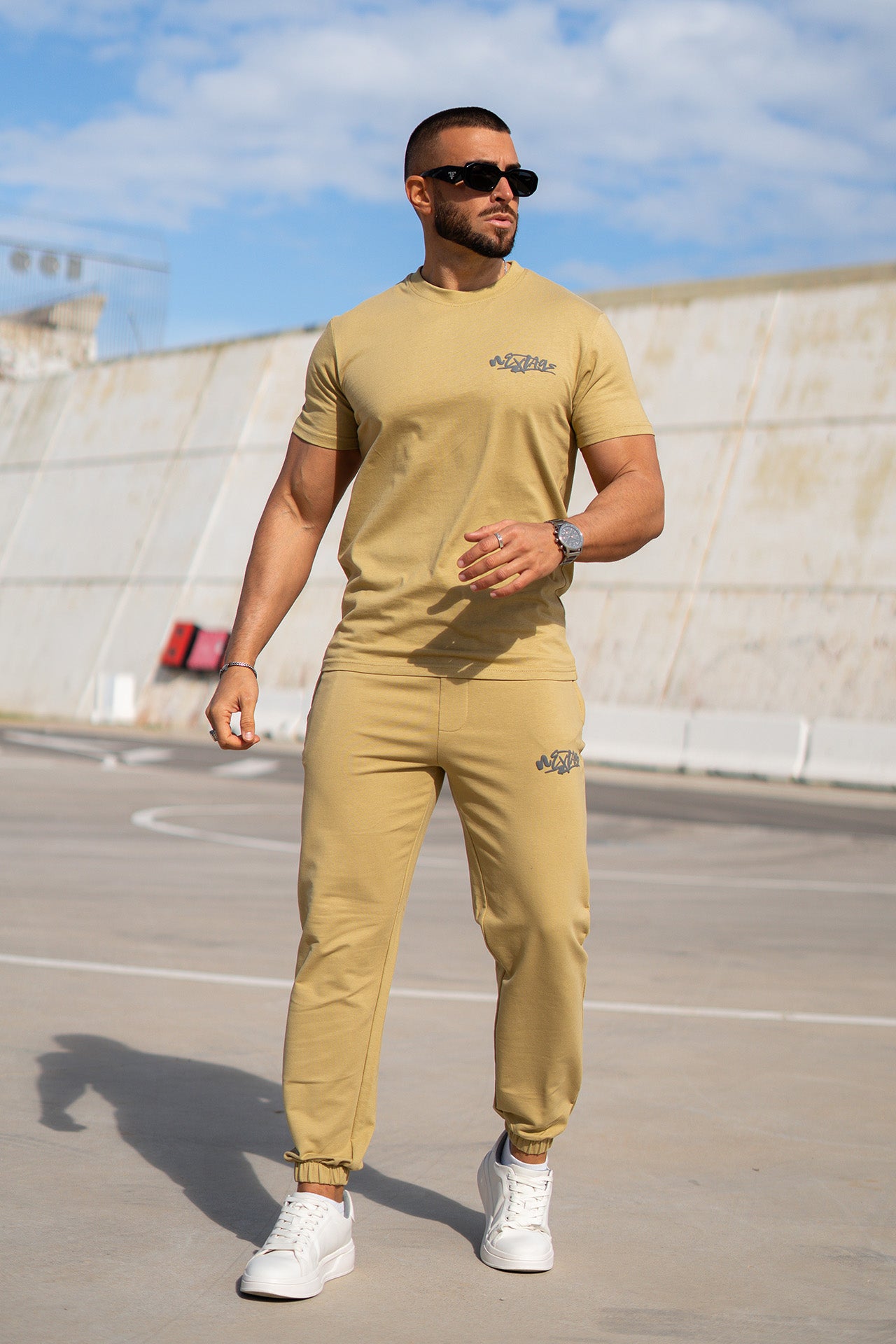 Embossed Print Slogan Nextage Tracksuit