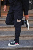 Nextage Contrast Cargo Polar Fleece Tracksuit