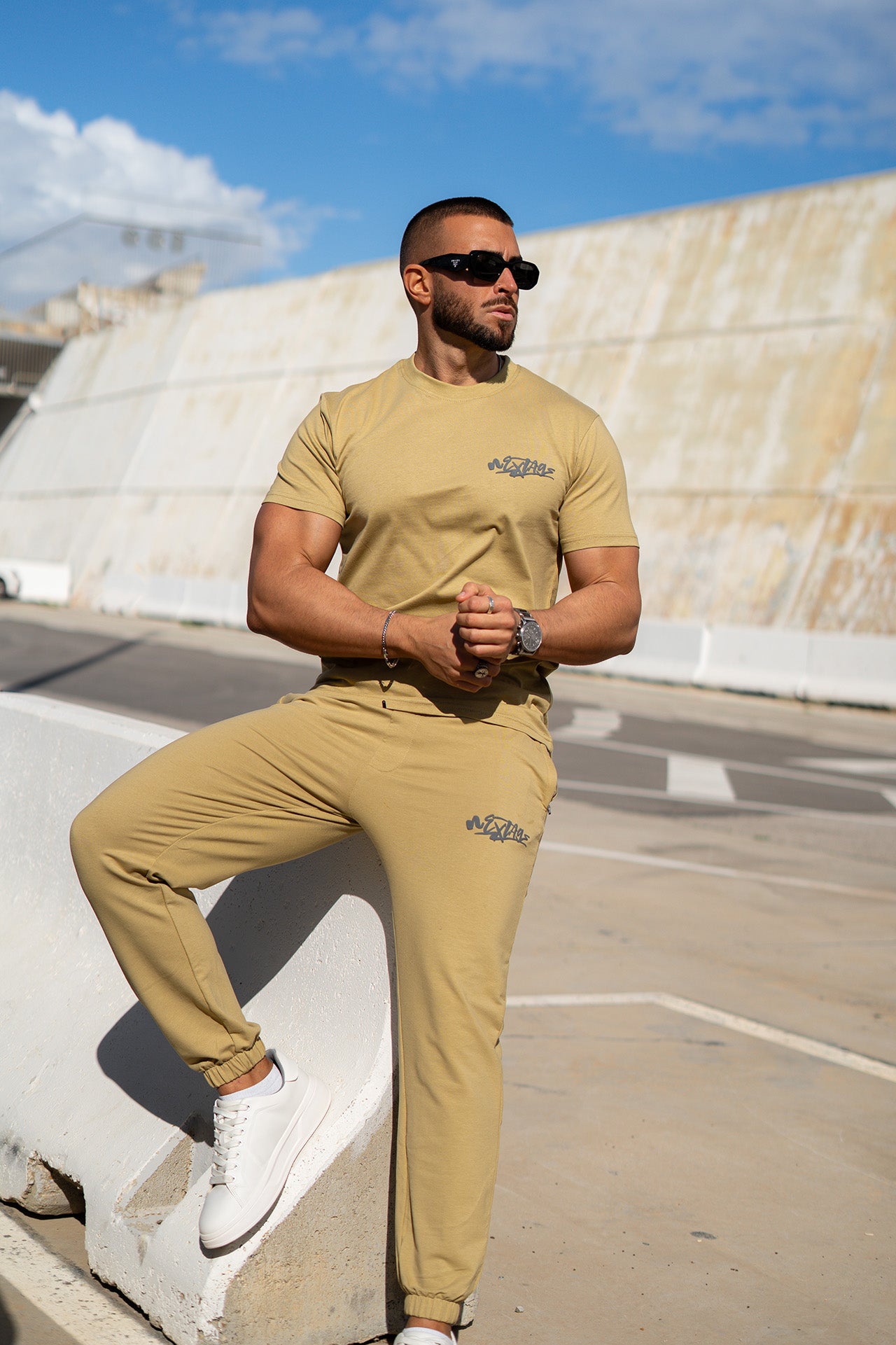 Embossed Print Slogan Nextage Tracksuit