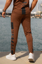 Nextage Coffee Brown Printed Trouser