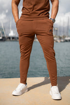 Nextage Coffee Brown Printed Trouser