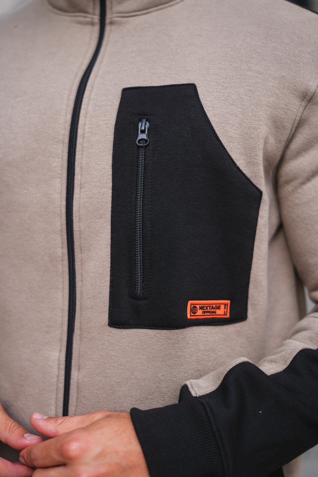 Nextage Beige Cotton Fleece Tracksuit