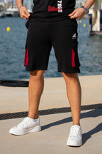 Nextage Black Contrast Puff Print Short