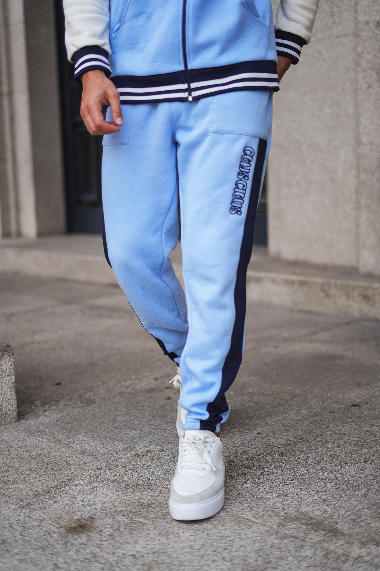 Nextage Blue Contrast Baseball Tracksuit