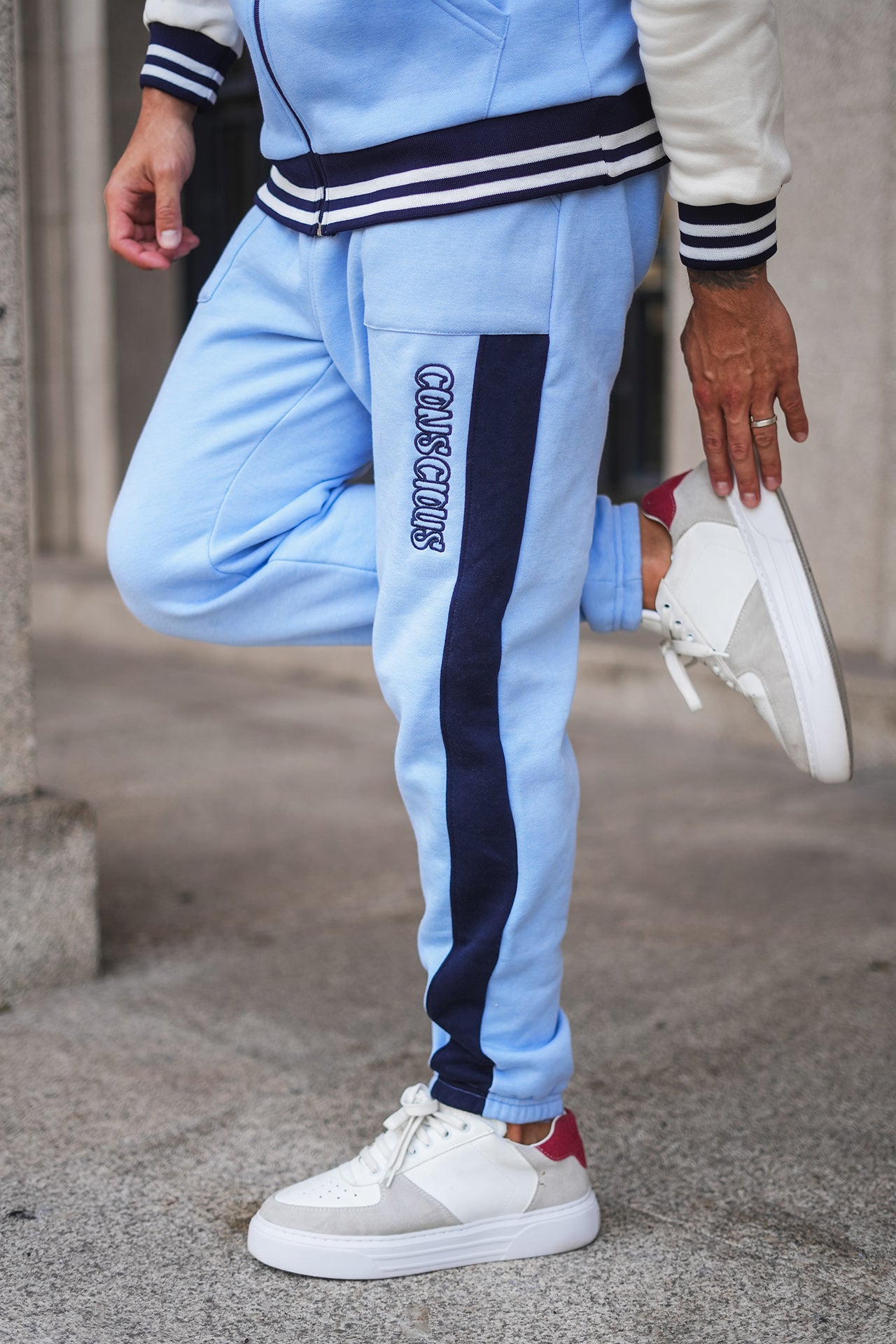 Nextage Blue Contrast Baseball Tracksuit