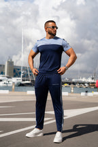 Blue Spandex Dri-fit Side Stripe Tracksuit