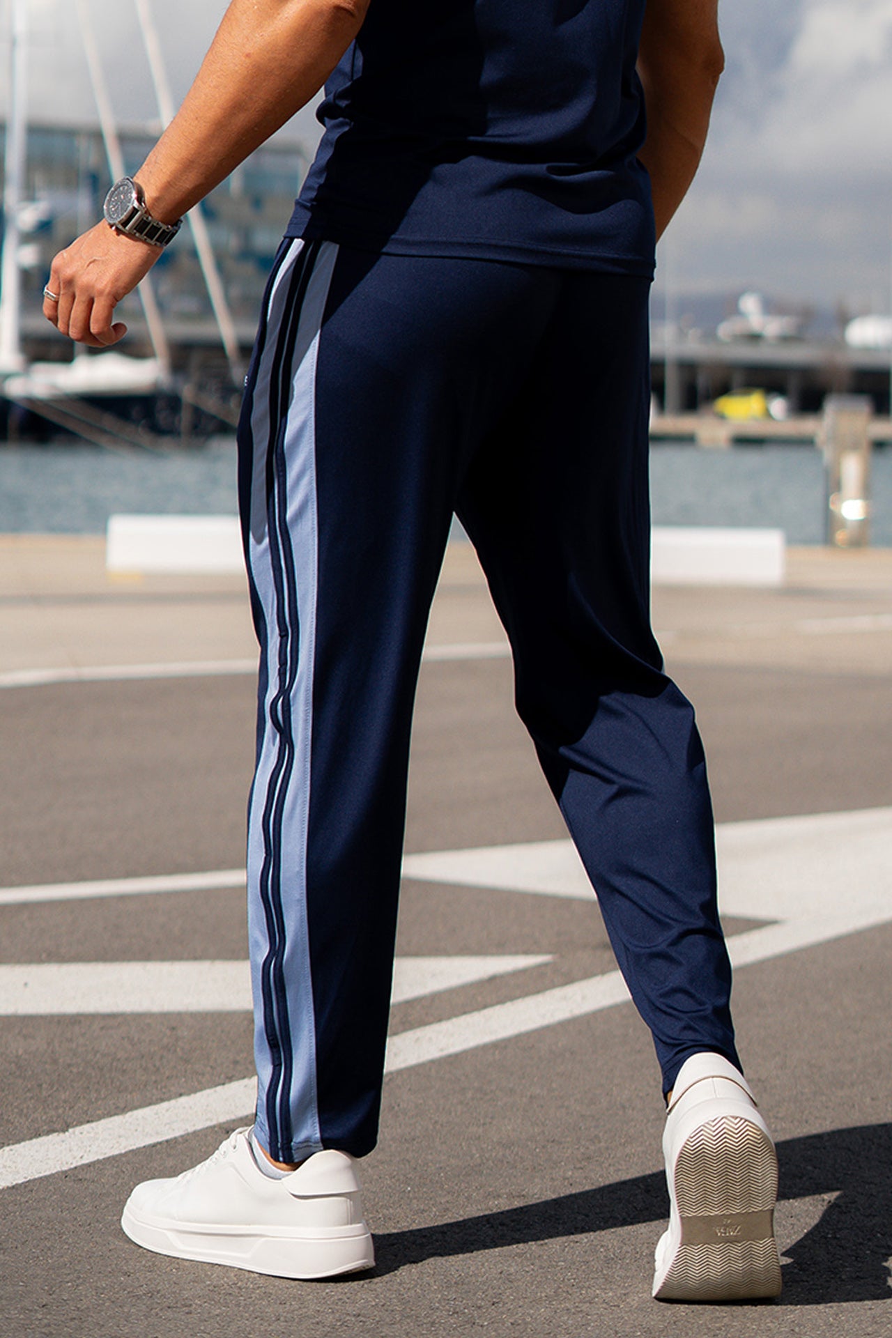 Navy Blue Luxe Stretch Trouser