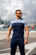 Blue Spandex Dri-fit Side Stripe Tracksuit