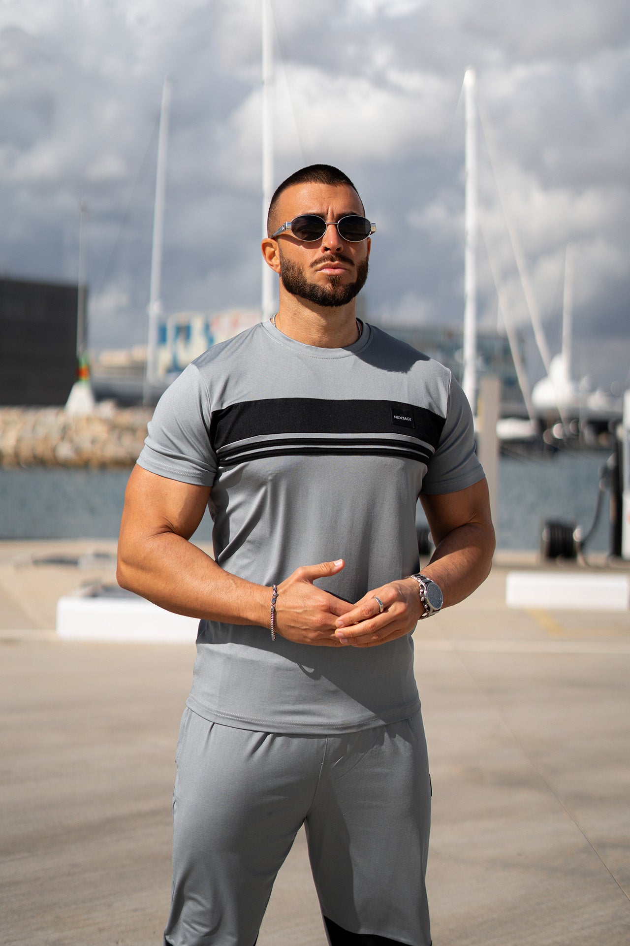 Nextage Silver Grey Dri-Fit Tracksuit