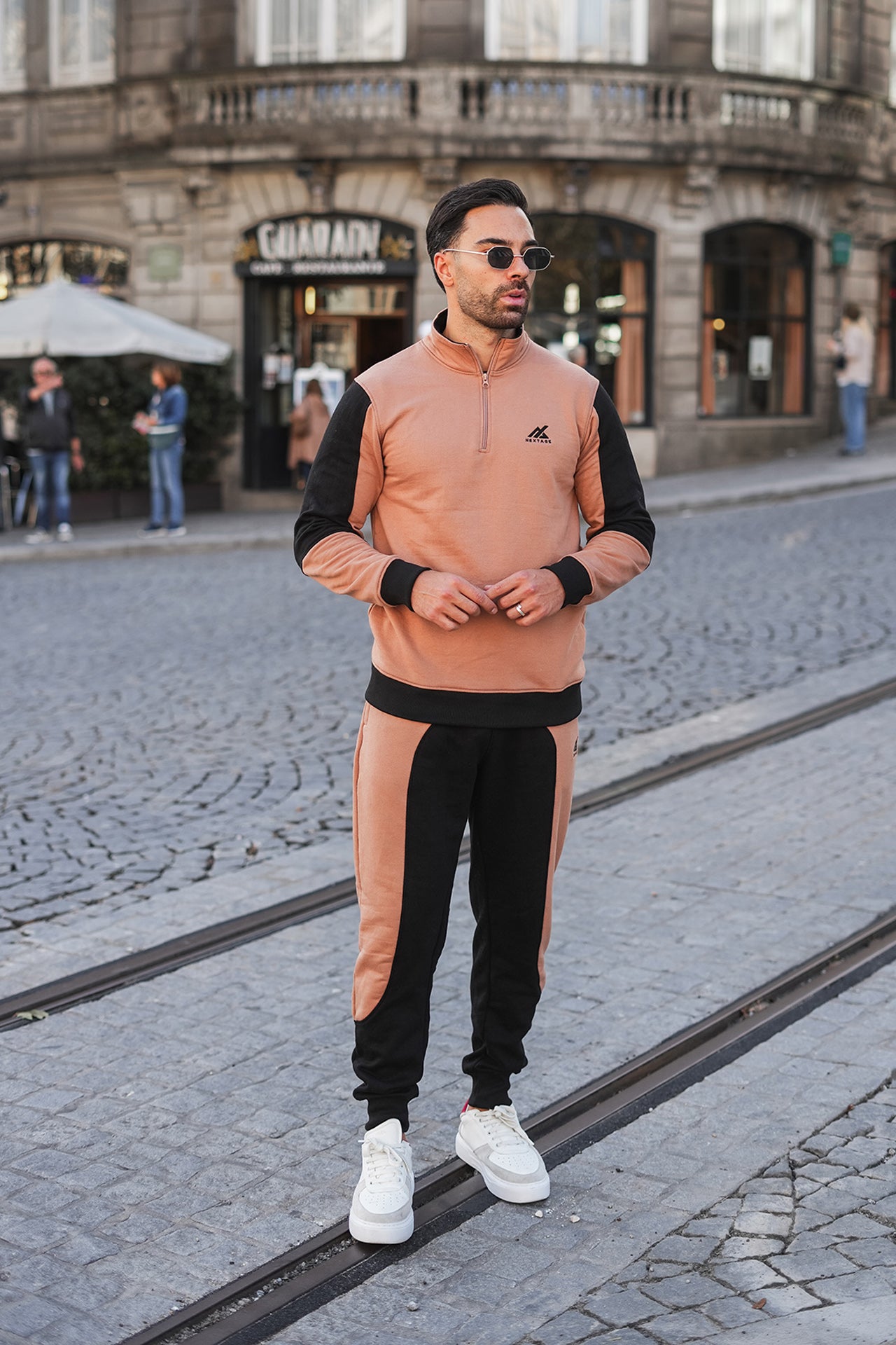 Nextage Tan Cotton Fleece Tracksuit