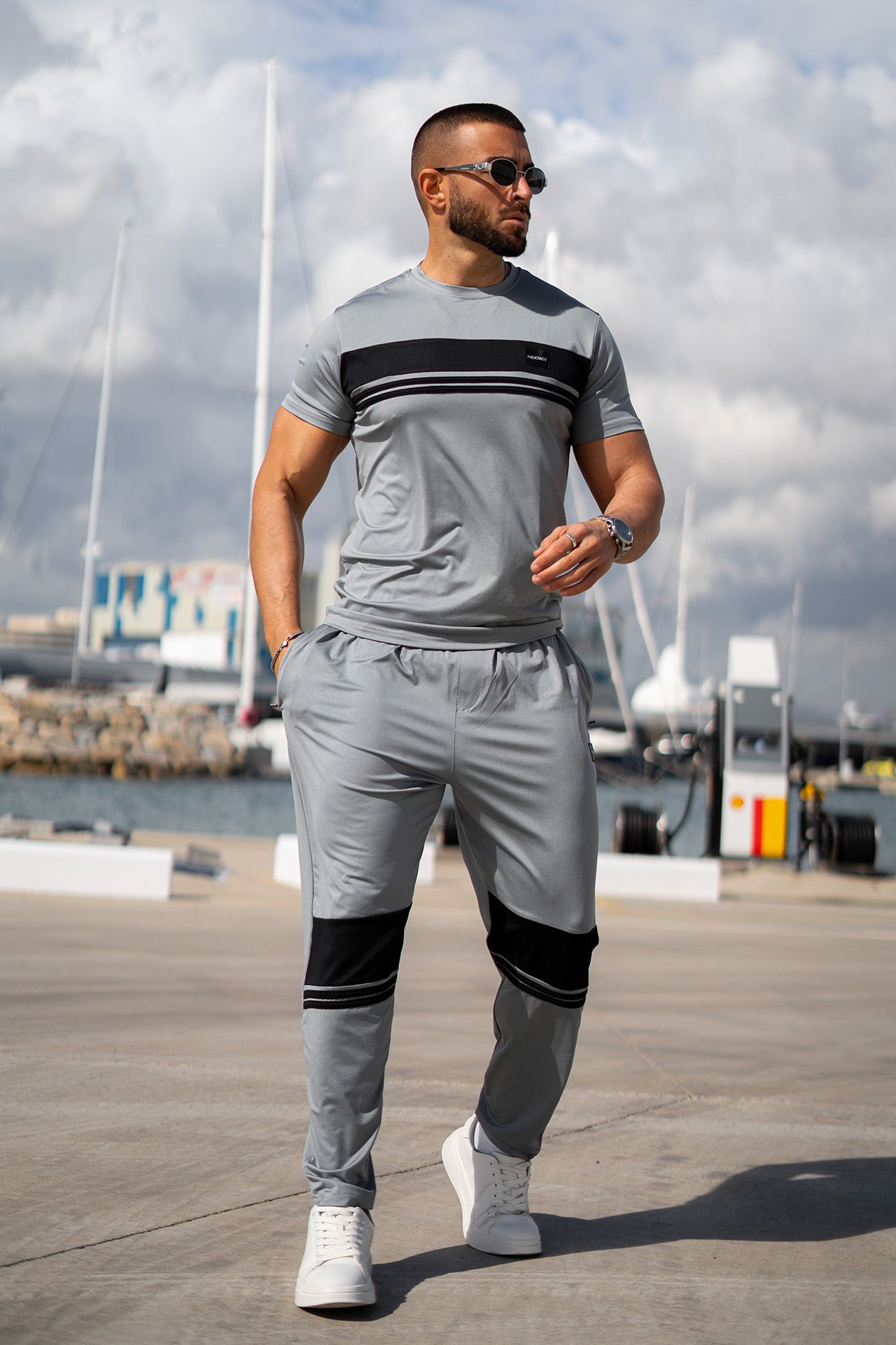 Nextage Silver Grey Dri-Fit Tracksuit