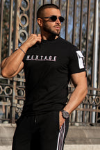 Nextage Believe Slogan Black Pocket Detail Tracksuit