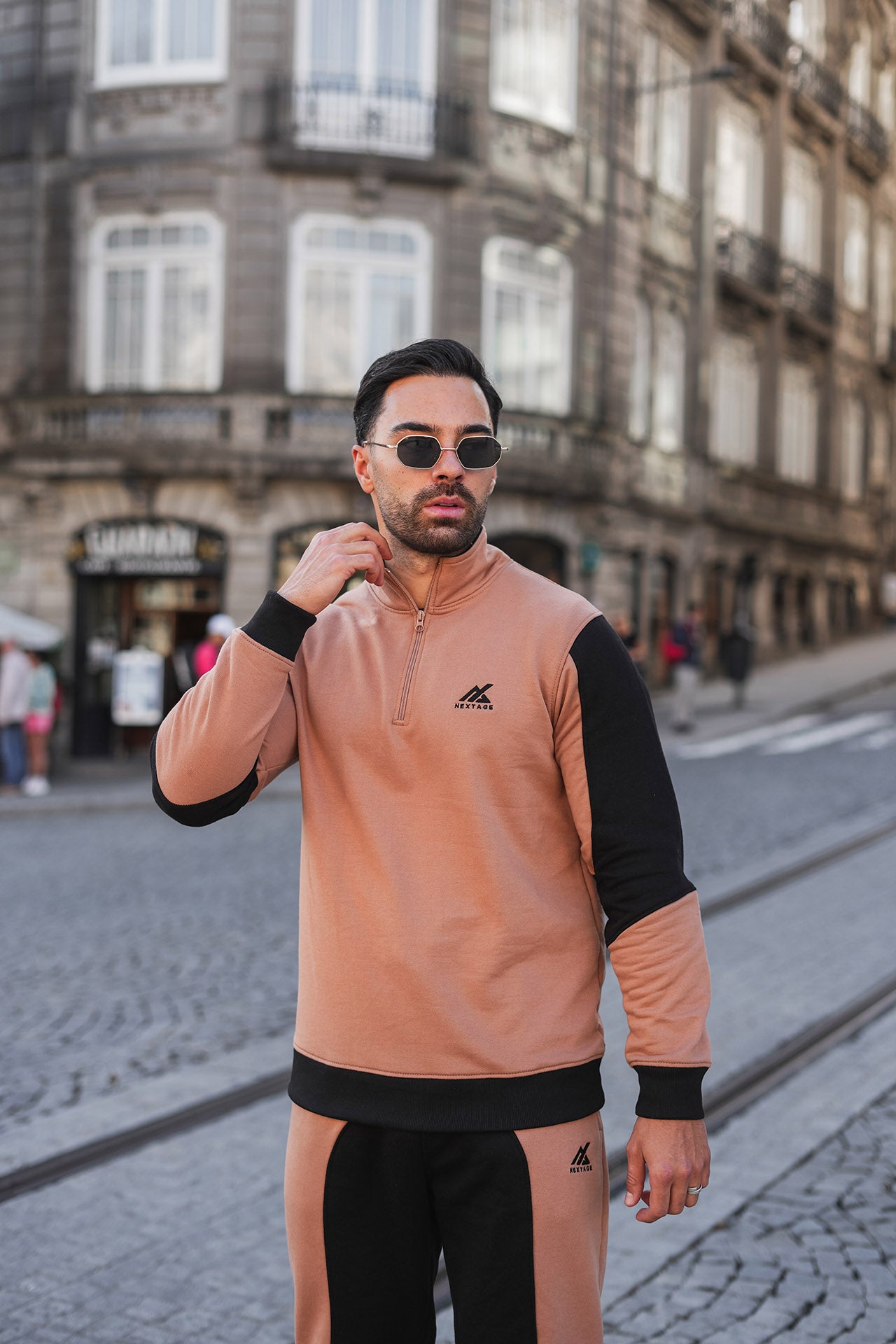 Nextage Tan Cotton Fleece Tracksuit