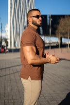 Nextage Coffee Polo Beige Trouser Pant Twinset