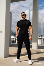 Nextage Black Embroidered Zip Detail Tracksuit