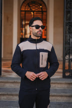 Nextage Contrast Cargo Polar Fleece Tracksuit