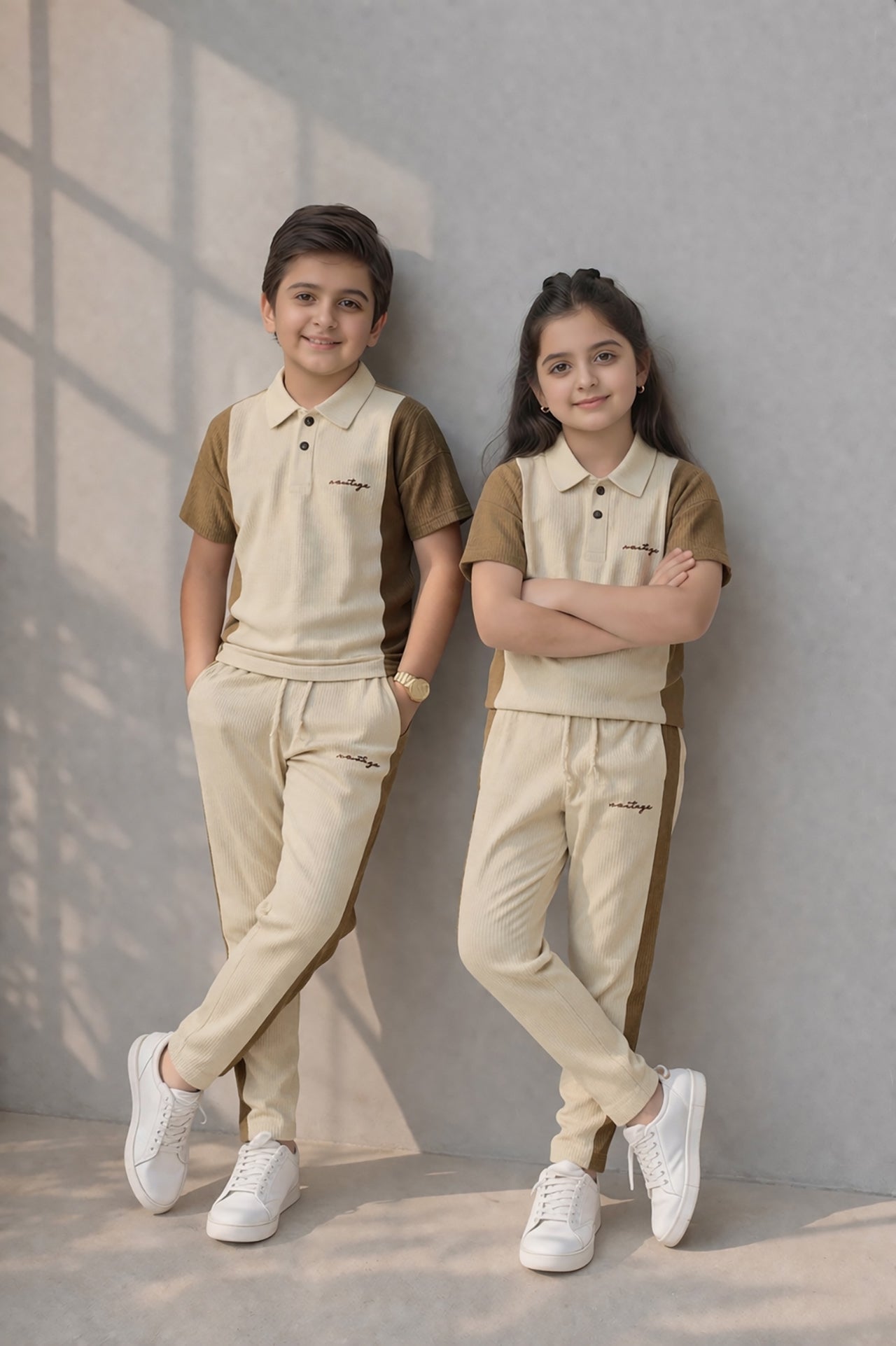 kids color contrast tracksuit