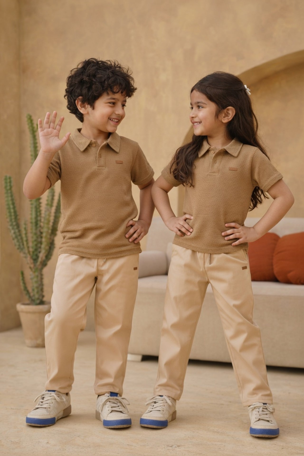 nextage kids unisex polo set 