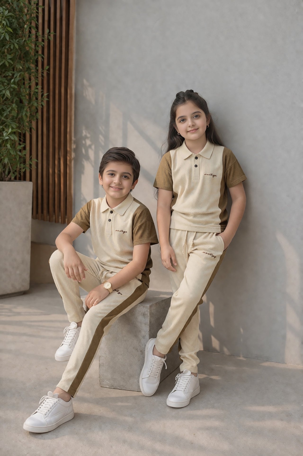 kids textured tracksuit