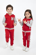 Nextage Kids Red Varsity Tracksuit