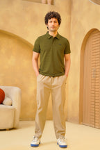 nextage green and beige polo set