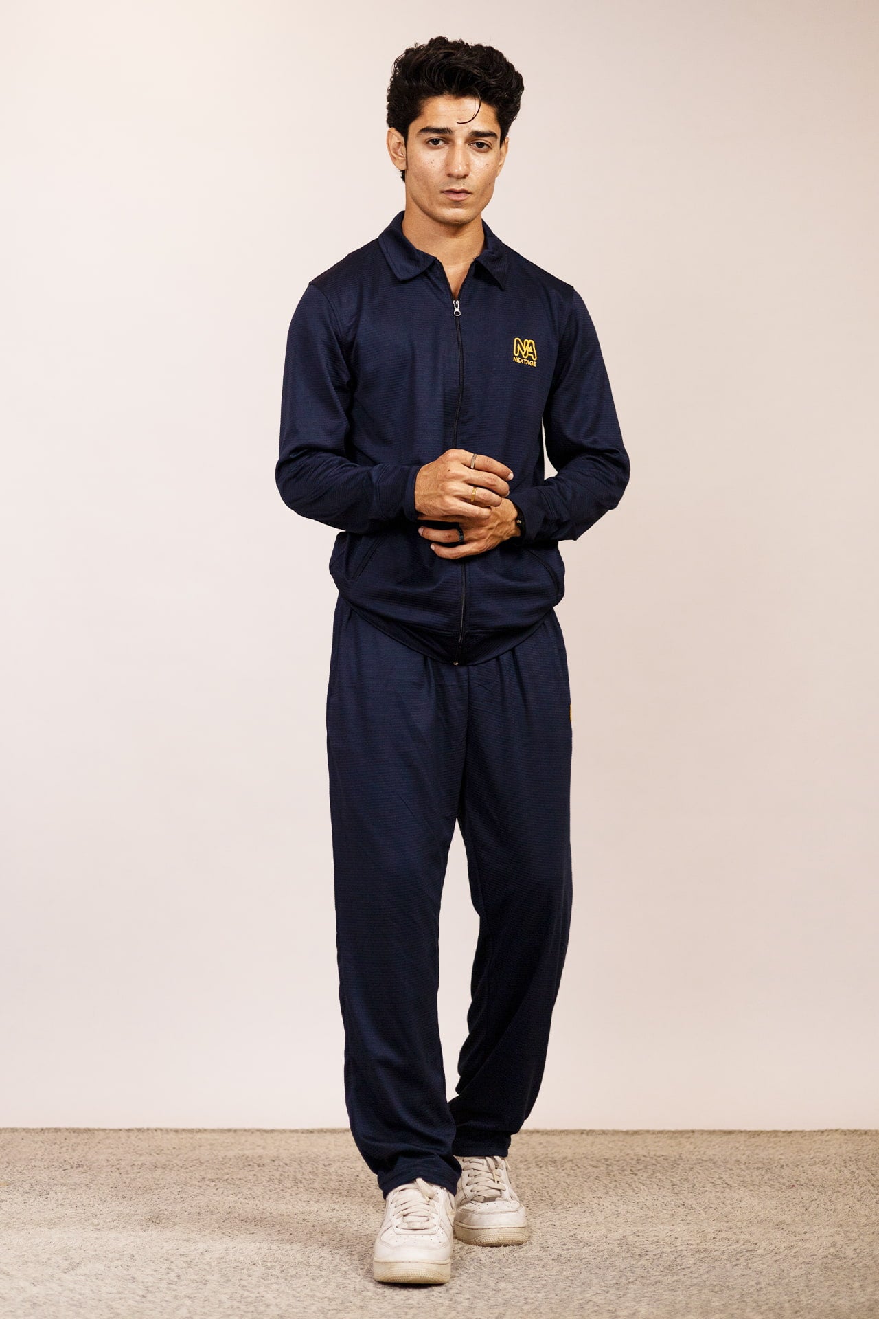 Nextage Navy Zip-Up Tracksuit Front View
