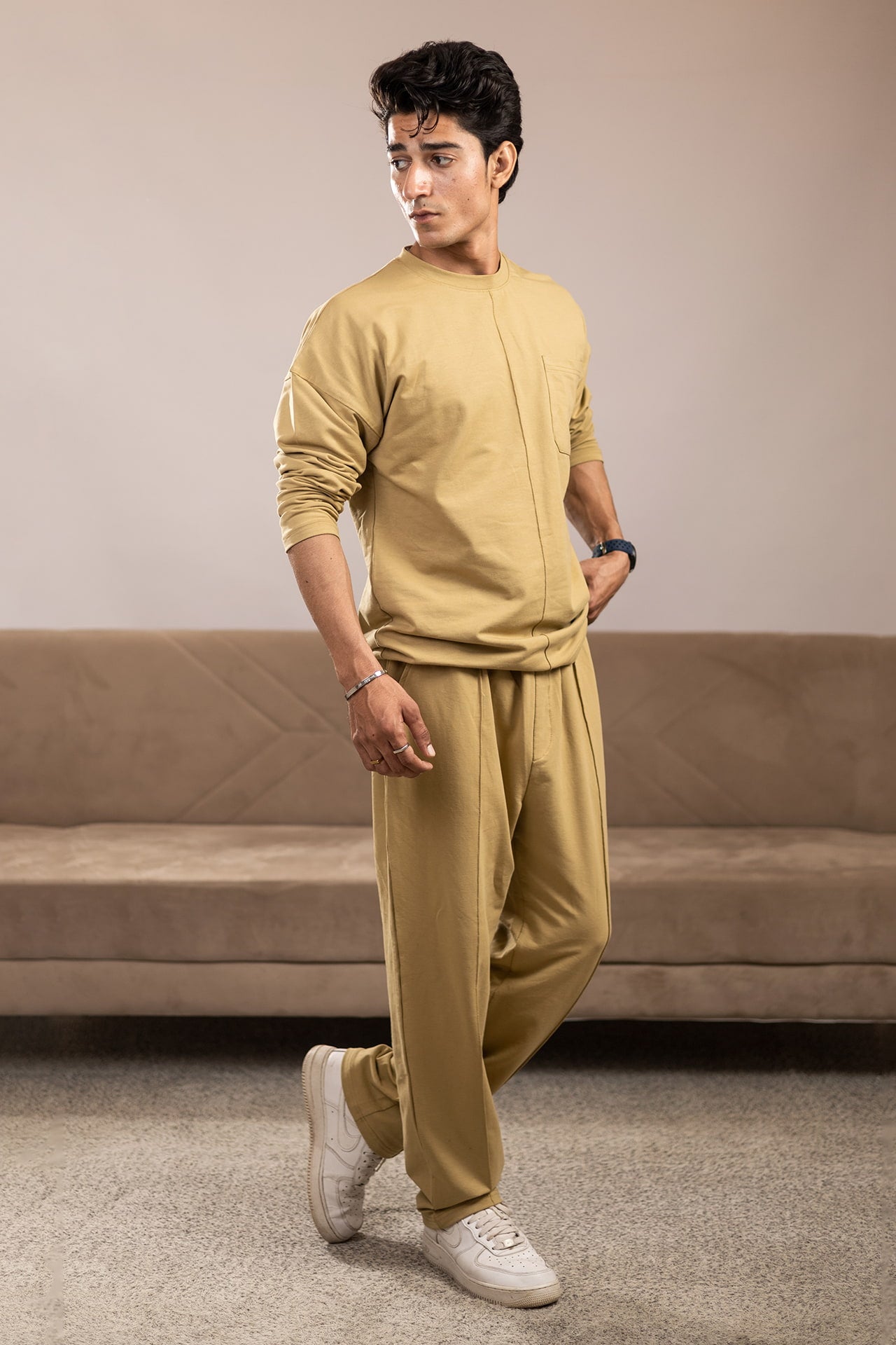 Relaxed fit tracksuit men