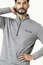 nextage black striped sweatshirt