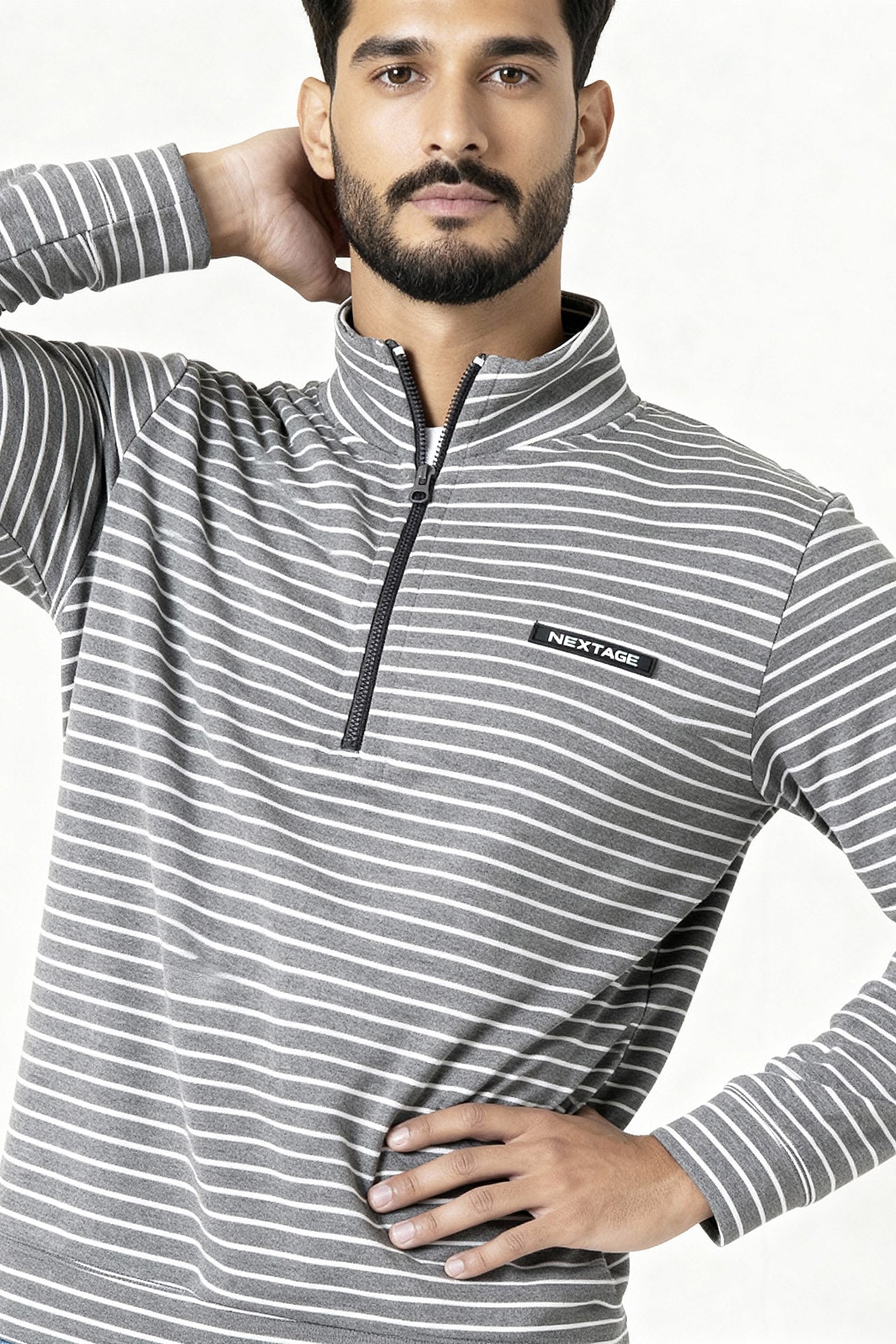 nextage black striped sweatshirt