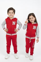 Nextage Kids Red Varsity Tracksuit