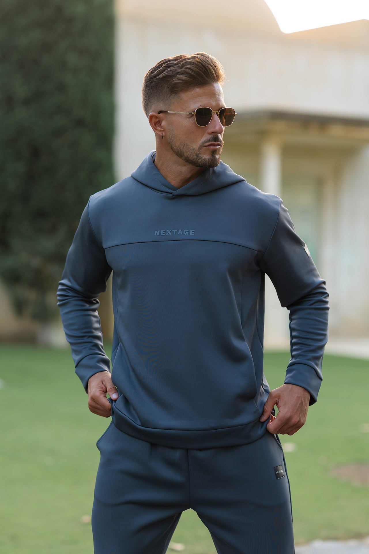 Hood Detail – Nextage Steel Grey Premium Scuba Tracksuit