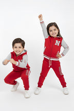 Nextage Kids Red Varsity Tracksuit