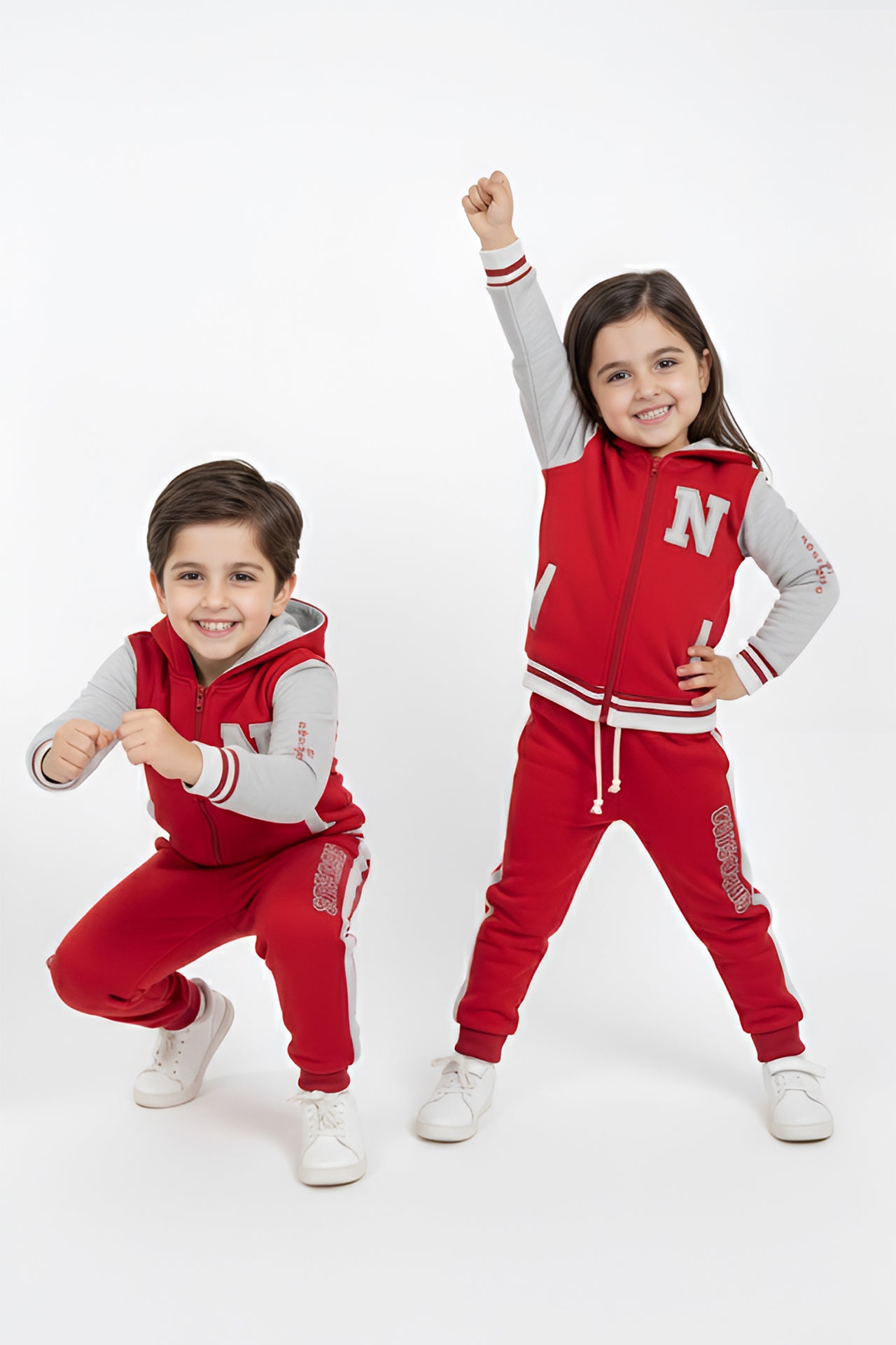 Nextage Kids Red Varsity Tracksuit